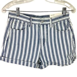 AMERICAN EAGLE STRIPES MOM HIGH WAIST SHORTS NWT 4